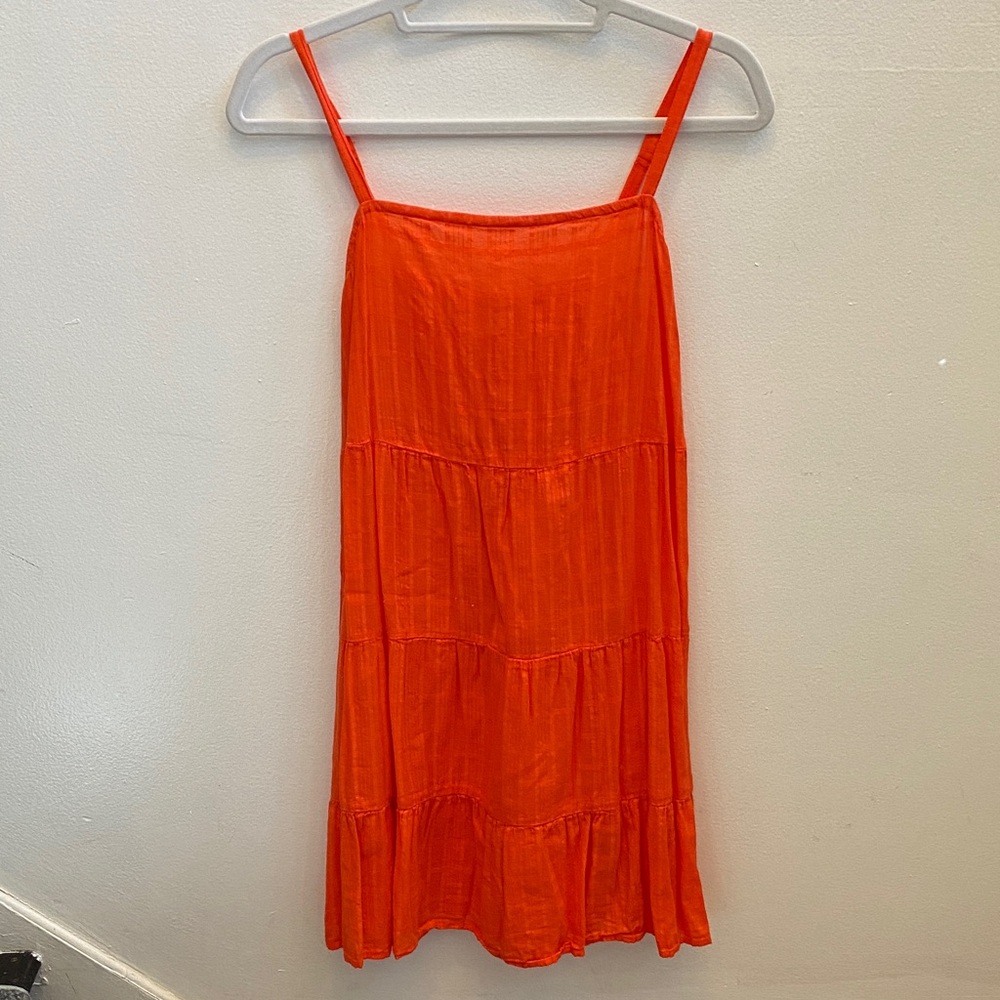 Old Navy Orange Sleeveless Summer Dress